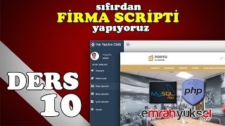 86-Php Dersleri - Bölüm 10- Pdo Yönetim Panelli Porto Firma Scripti Site Ayarları yönetim modülü-02