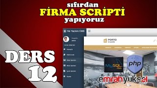 88-Php Dersleri - Bölüm 12- Pdo Yönetim Panelli Porto Firma Scripti Site Ayarları yönetim modülü-04